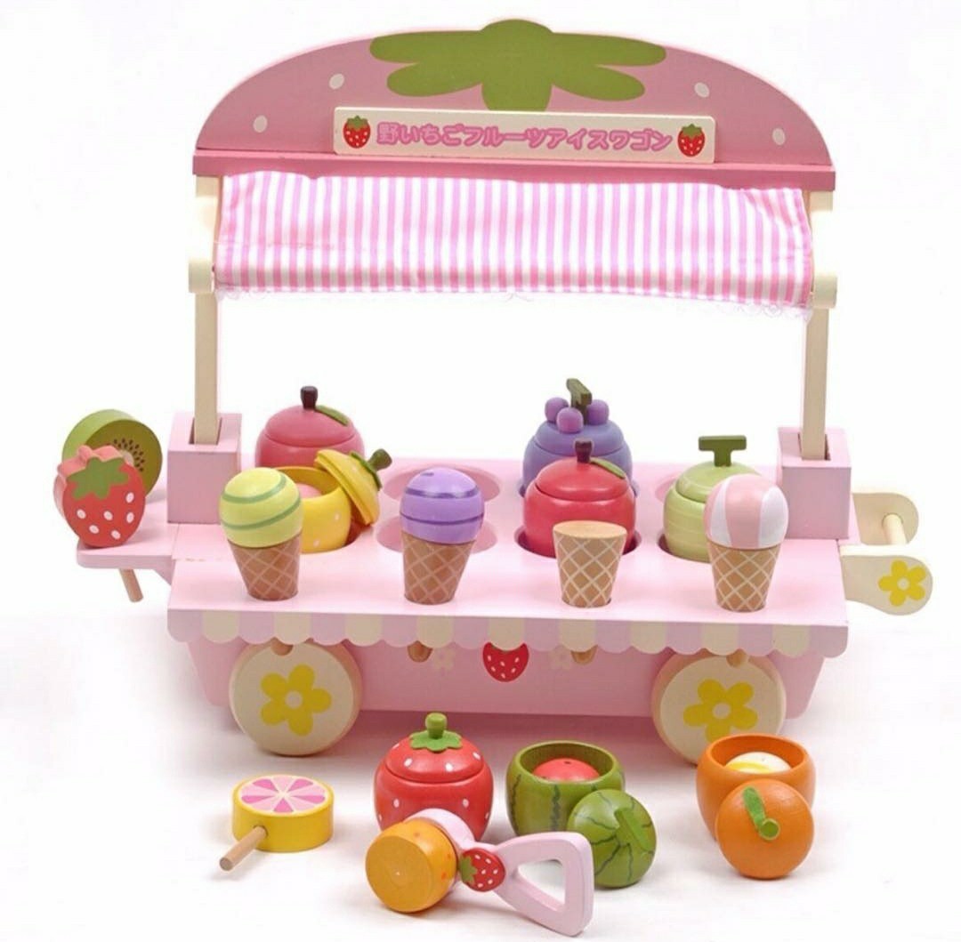 wooden ice cream cart toy