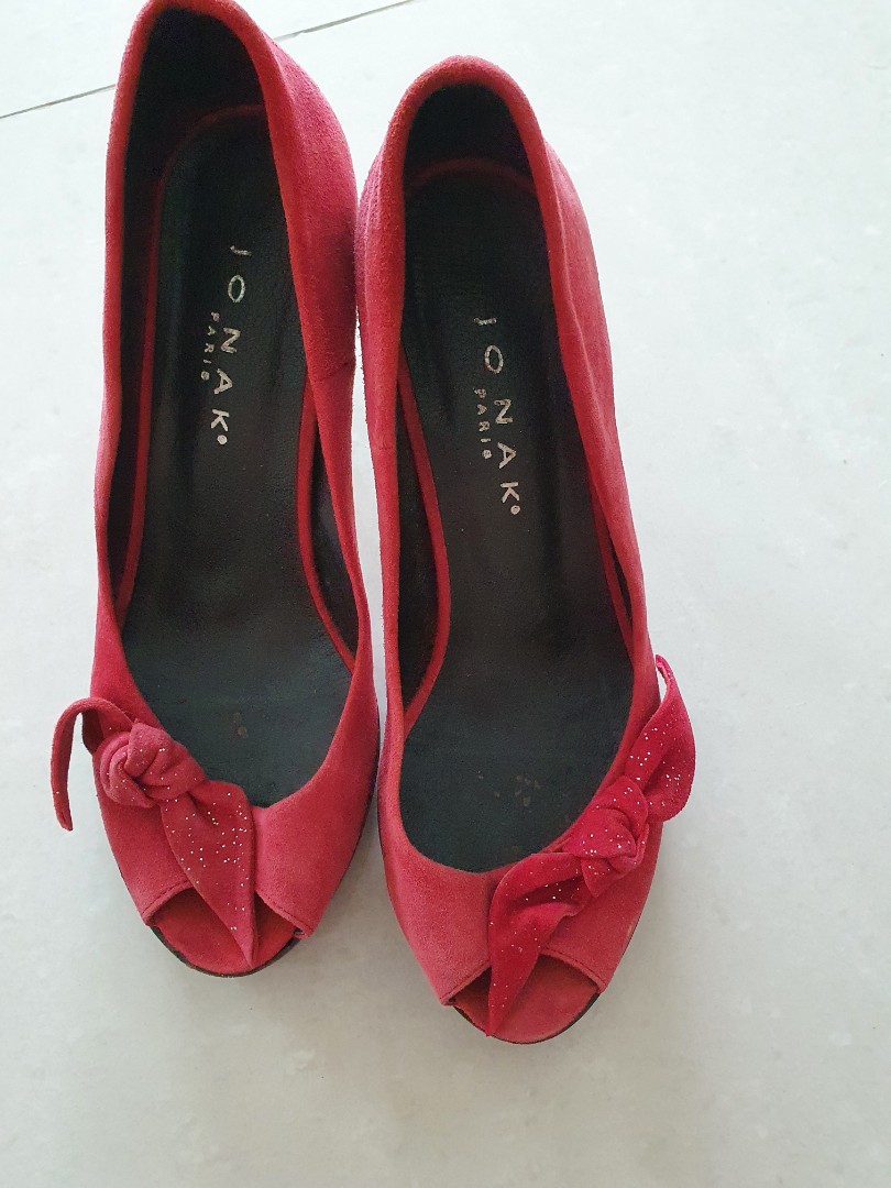 Jonak Red suede high heels, Women's 