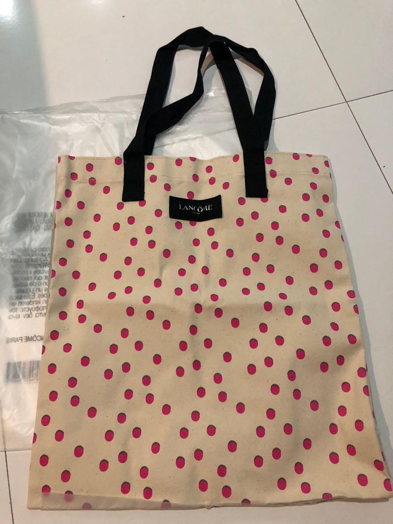 lancome pink tote bag