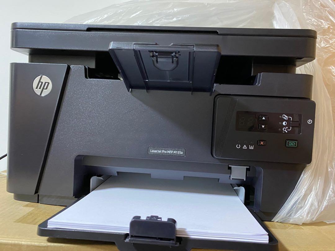 Laser Jet Printer Hp Mfp M125a Laserjet Pro Printer Flat Bed Black White On Carousell