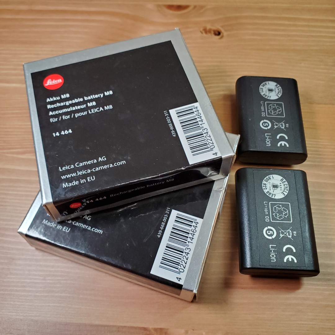 Leica 14464 M9 M8.2 M8 battery 原廠電池有盒, 攝影器材, 鏡頭及 