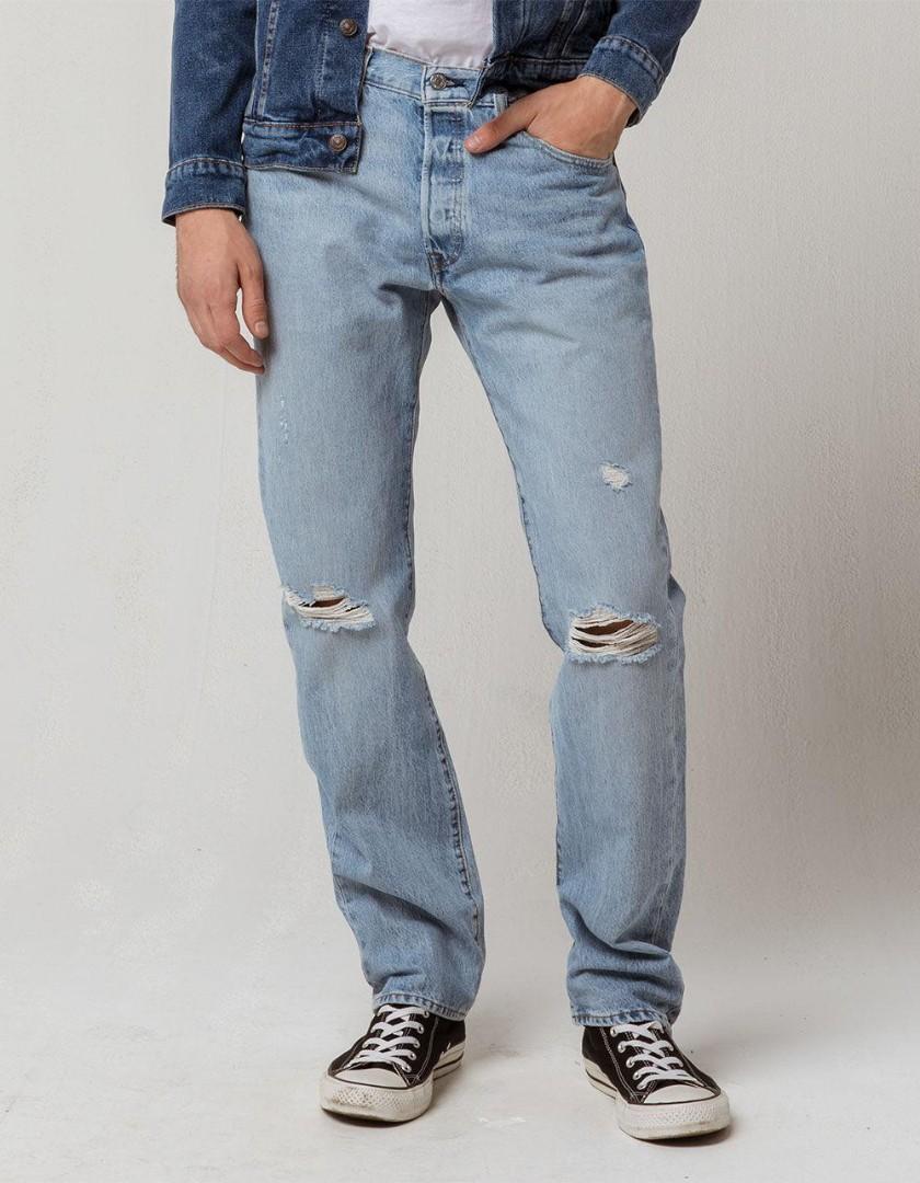 levi's 501 distressed jeans