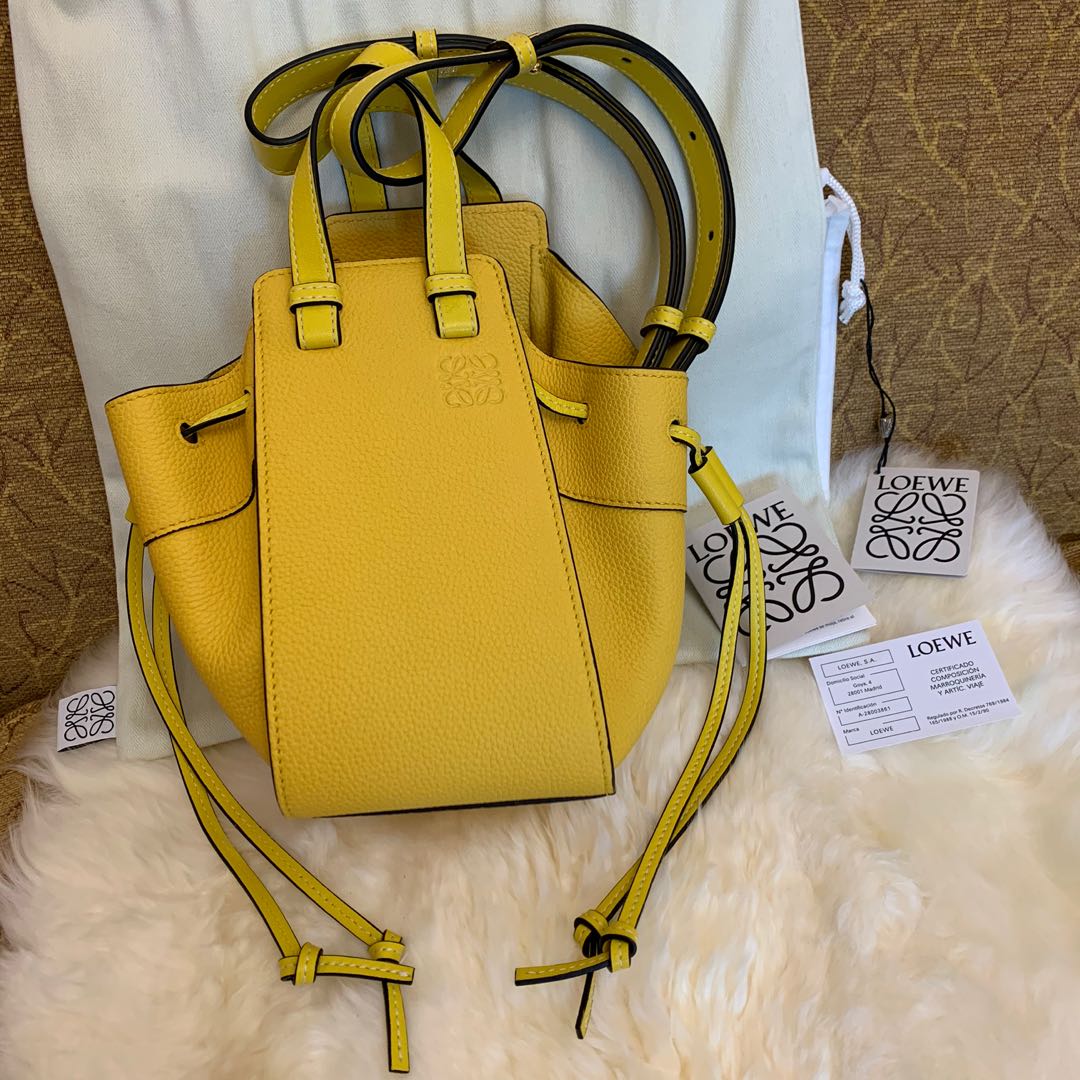 Loewe yellow mini hammock bag Carousell