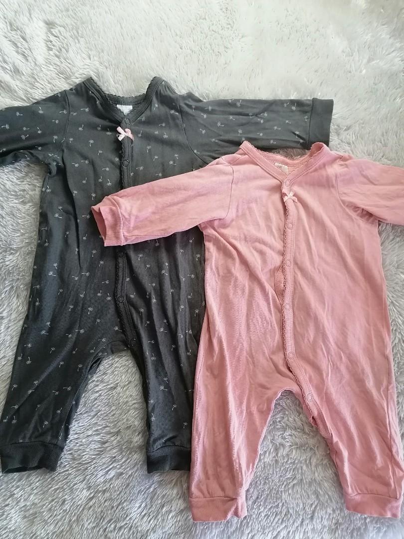 h&m baby girl sleepsuits