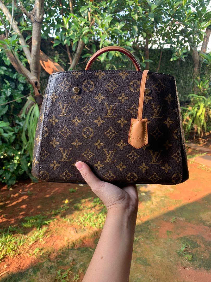 Jual New Tas Louis Vuitton LV Montaigne BB Monogram Kecil KULIT