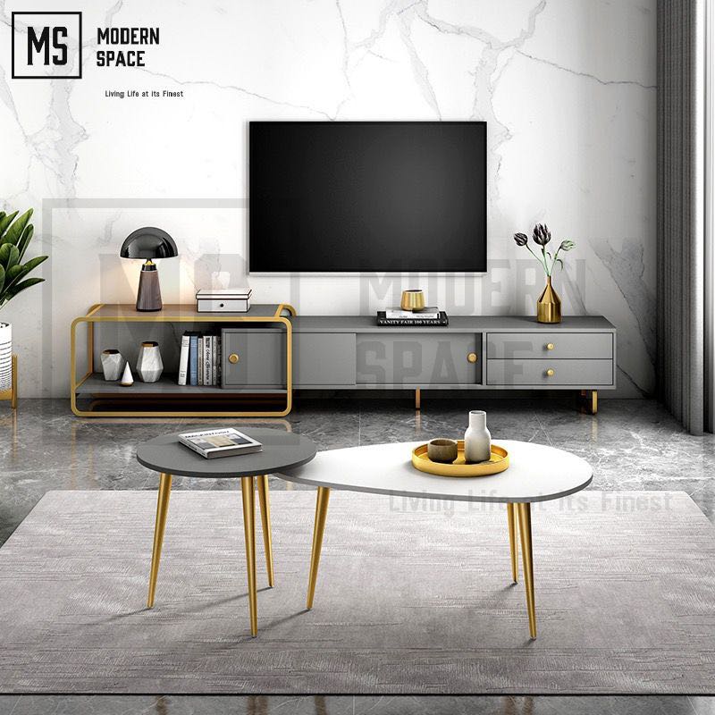 Luisa Modern Tv Console Tvc81 Furniture Shelves Drawers On