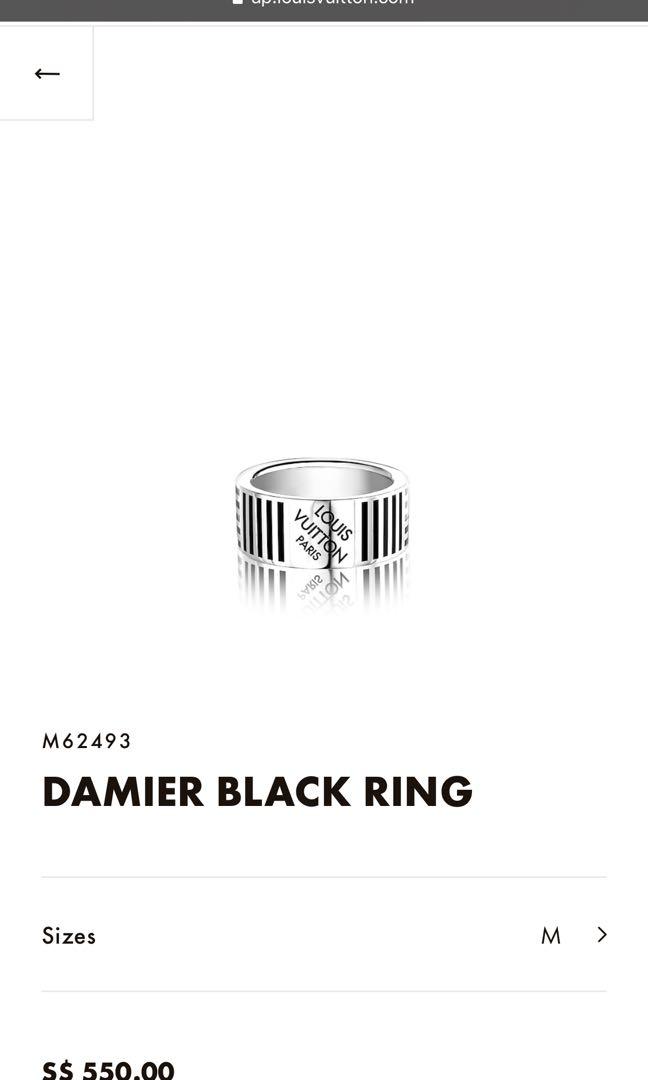 Damier Black Ring S00 - Fashion Jewelry