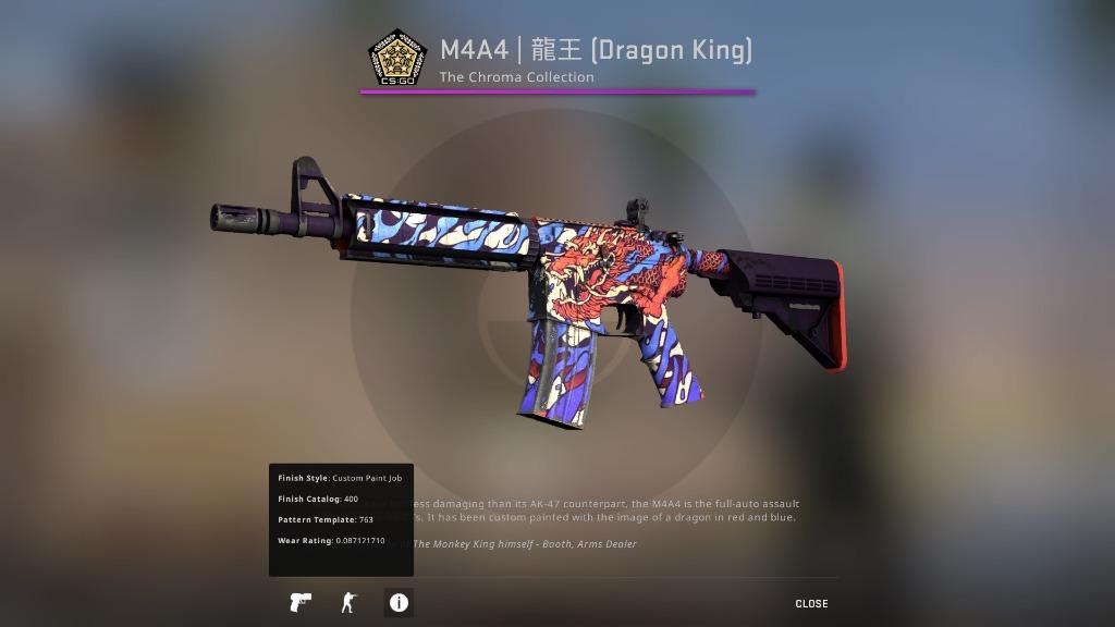 M4a4 龍王 Dragon King Minimal Wear Csgo Toys Games Video Gaming In Game Products On Carousell