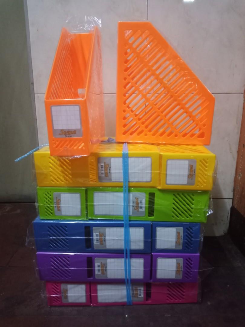 Magazine Rack (Seagull brand) (Category: Storage Boxes & Baskets) located in Manila. Submitted by goldenram (Listing ID 1017534847, Image 1). Description: magazine rack seagull brand colors available: black, gray, pink, violet, blue, green, yellow, and orange..