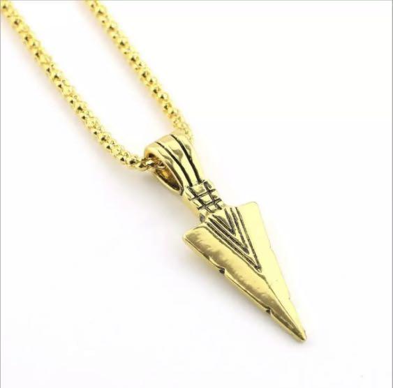 Gold sale arrowhead pendant