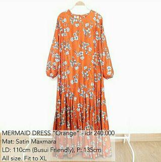 Mermaid dress orange iymelsayshijab