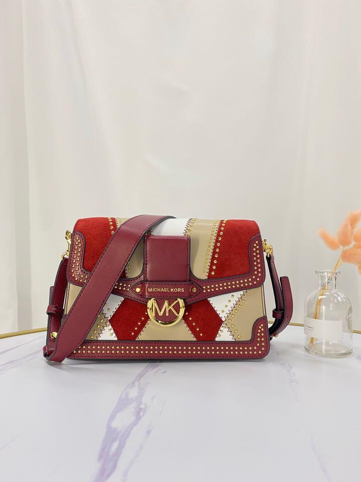 michael kors sling bag red