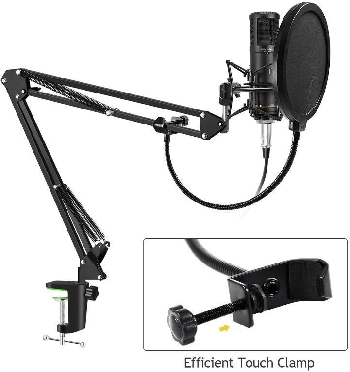 NEUMA Professional Microphone Stand with Pop Filter Heavy Duty Mic