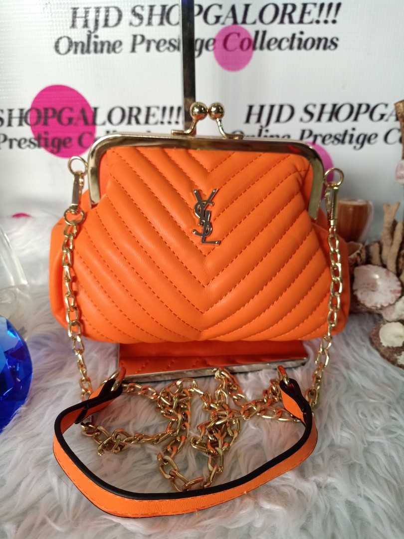 orange ysl bag