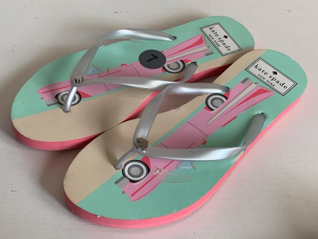 Kate spade flip flops pink discount