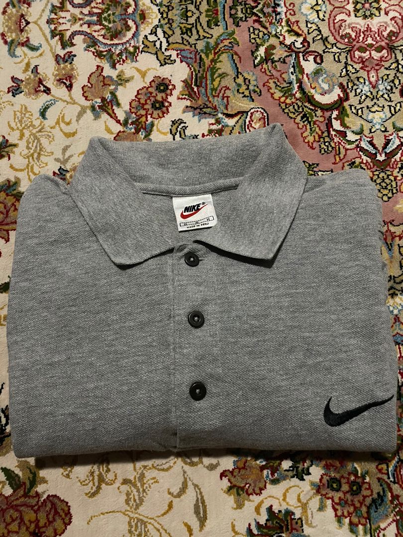 Nike swoosh vintage collar Fashion, Tops & Sets, Tshirts Polo Shirts on