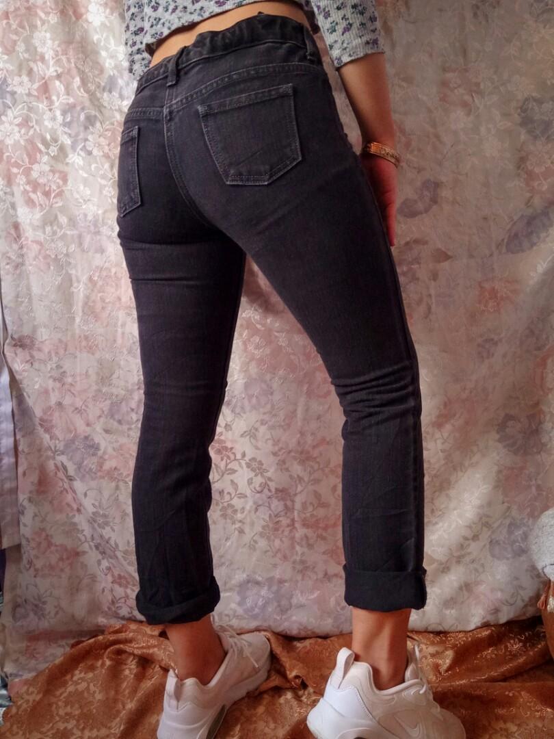 women's mid rise black skinny jeans