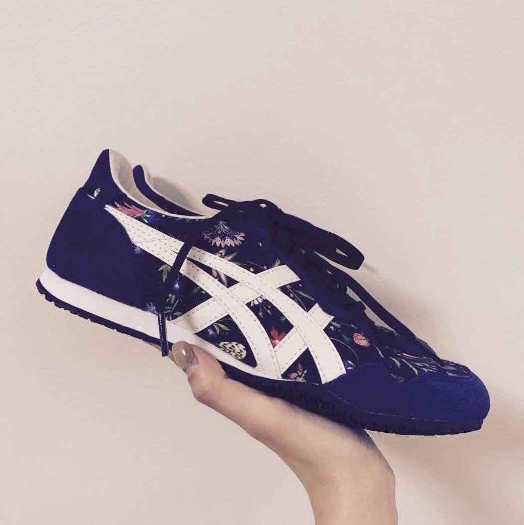 Onitsuka Tiger Blue Floral Sneakers 
