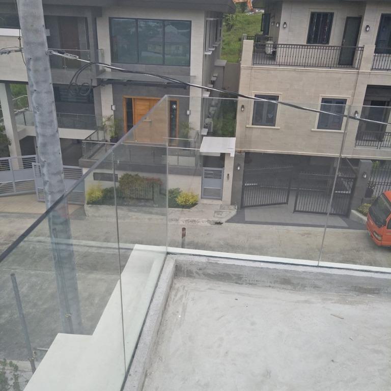 Porch Hand Railing Tempered Glass Frameless Hand Rail Glass Home