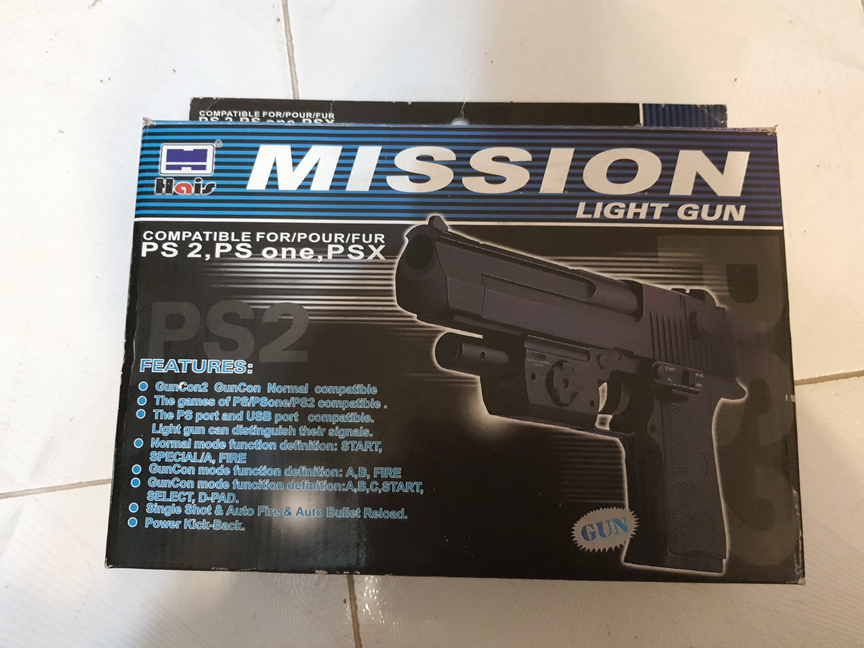 PS1 PS2 槍 Mission Light Gun, 電子遊戲, 遊戲機配件, 手掣 - Carousell