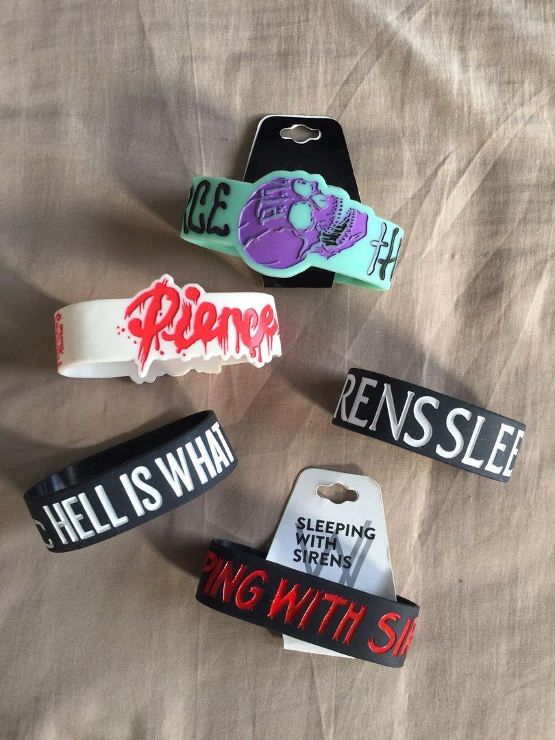 PTV and Sleeping with Sirens Wrist Bands, Hobbies & Toys ...