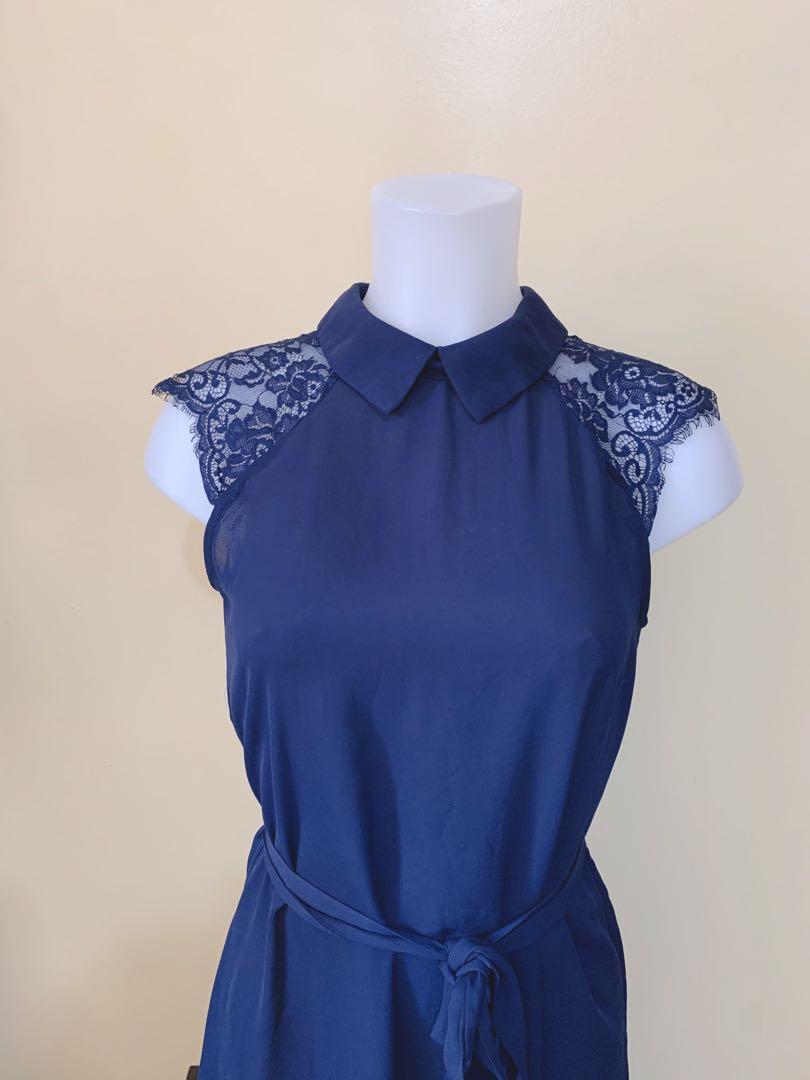 shein navy dress