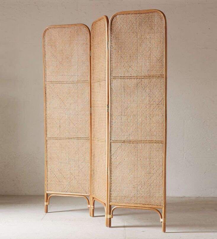 Solihiya Rattan Abaca Room Divider Stand, Furniture & Home Living