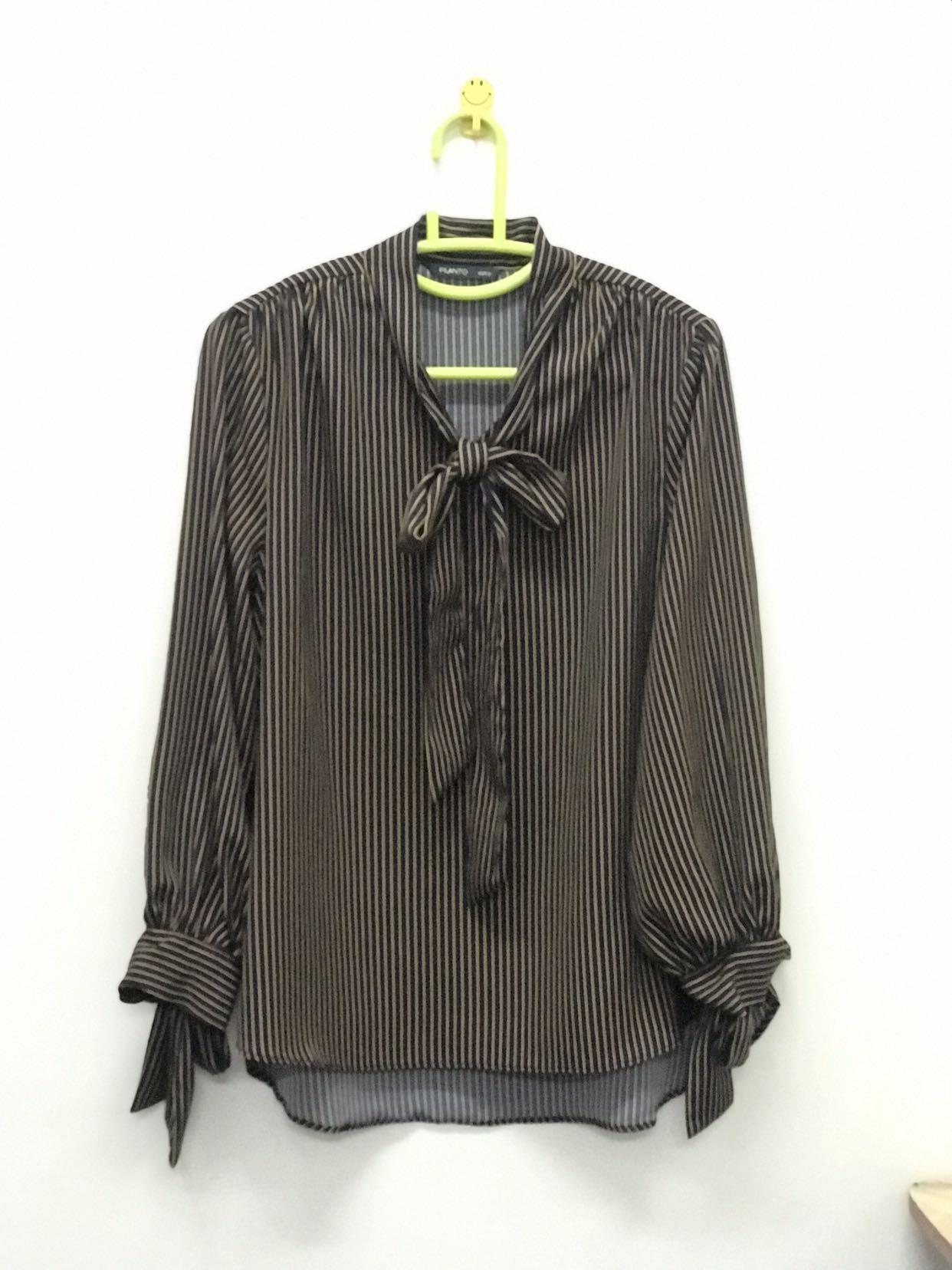 Stripe Blouse Women S Fashion Clothes Tops On Carousell