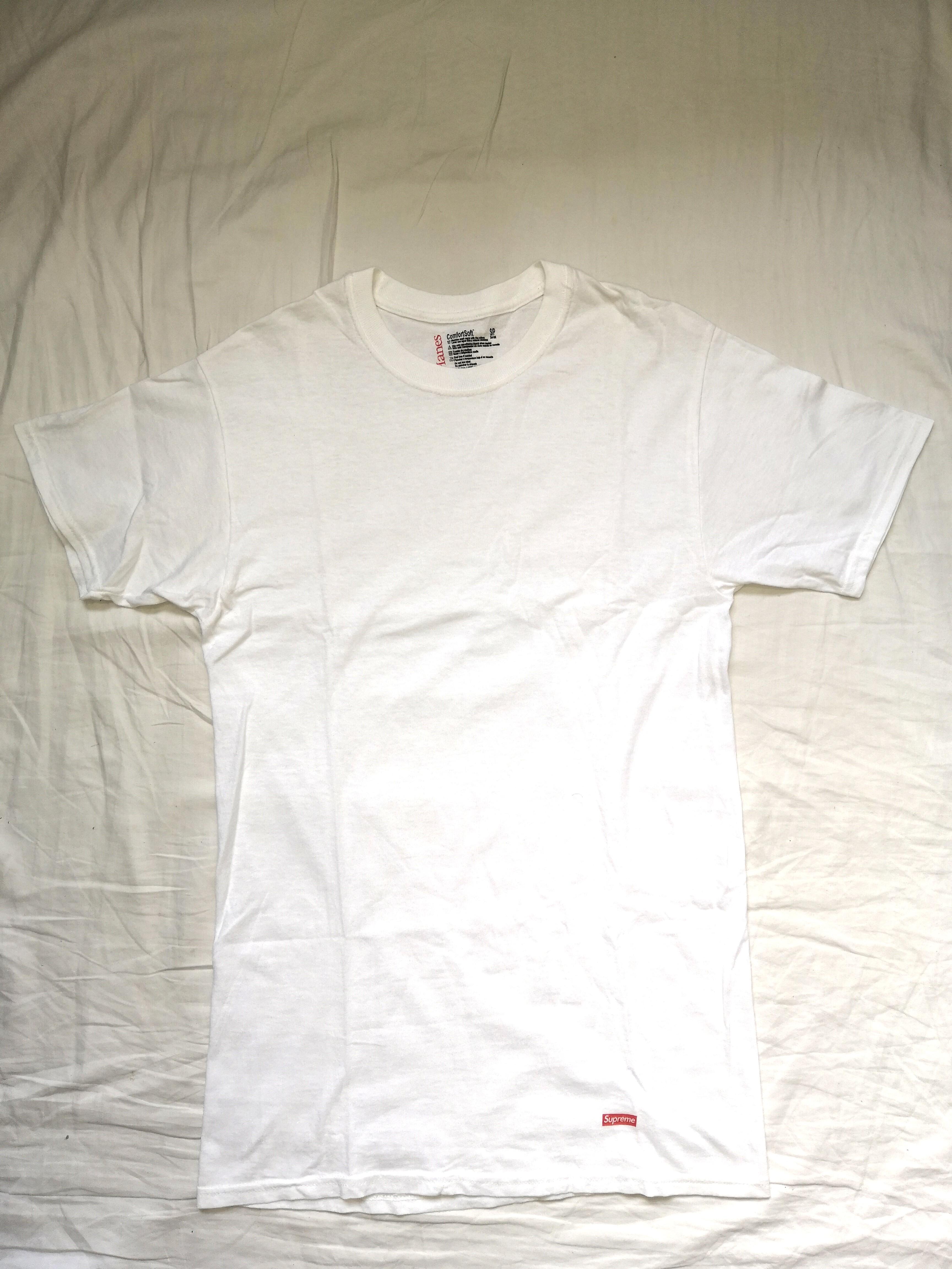 Plain white shop supreme t shirt