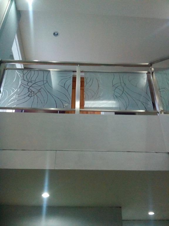 Tempered glass handrail with/without glass etching and Stair Guide All Glass  Tempered or Not tempered, Home & Furniture, Furniture & Fixtures, Others on  Carousell