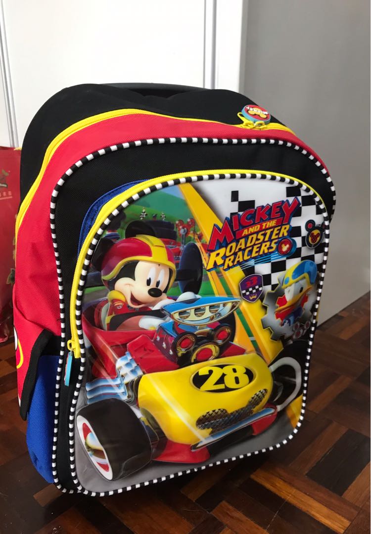 Mickey mouse trolley online school bag