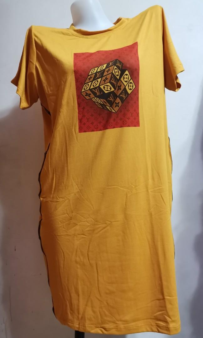 gold shirt dress