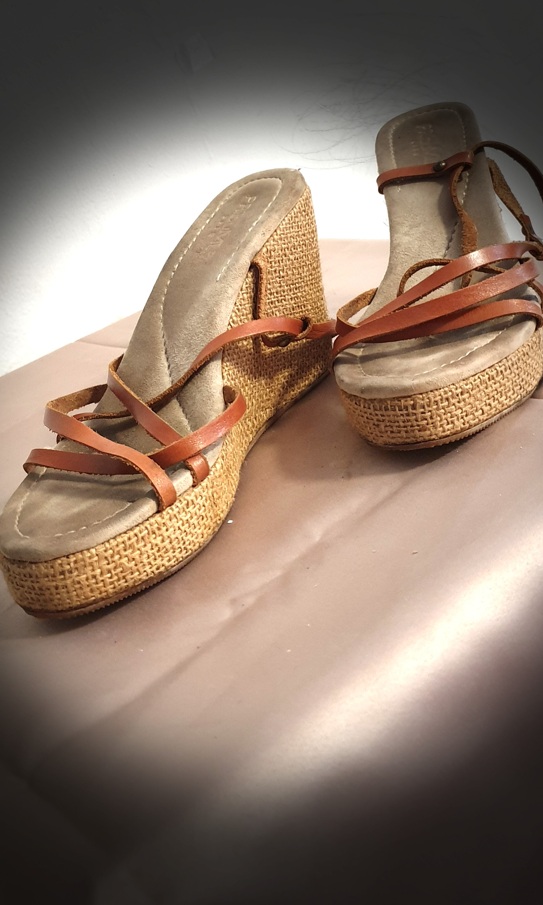 Wedges Kayu Bertali Fesyen Wanita Sepatu Di Carousell