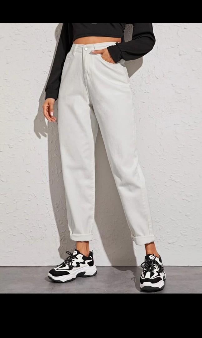 White mom pants clearance