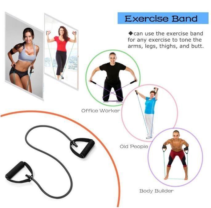 120cm Yoga Pull Rope Elastic Resistance Bands Fitness Rope