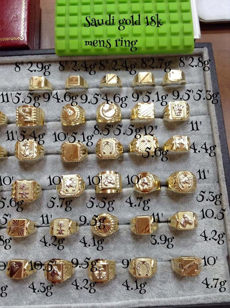 Saudi gold ring for male cheap