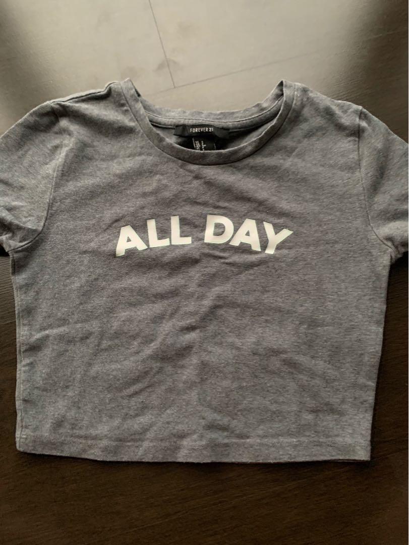 3 Ready Stock Forever 21 All Day Crop Top Women S Fashion Clothes Tops On Carousell