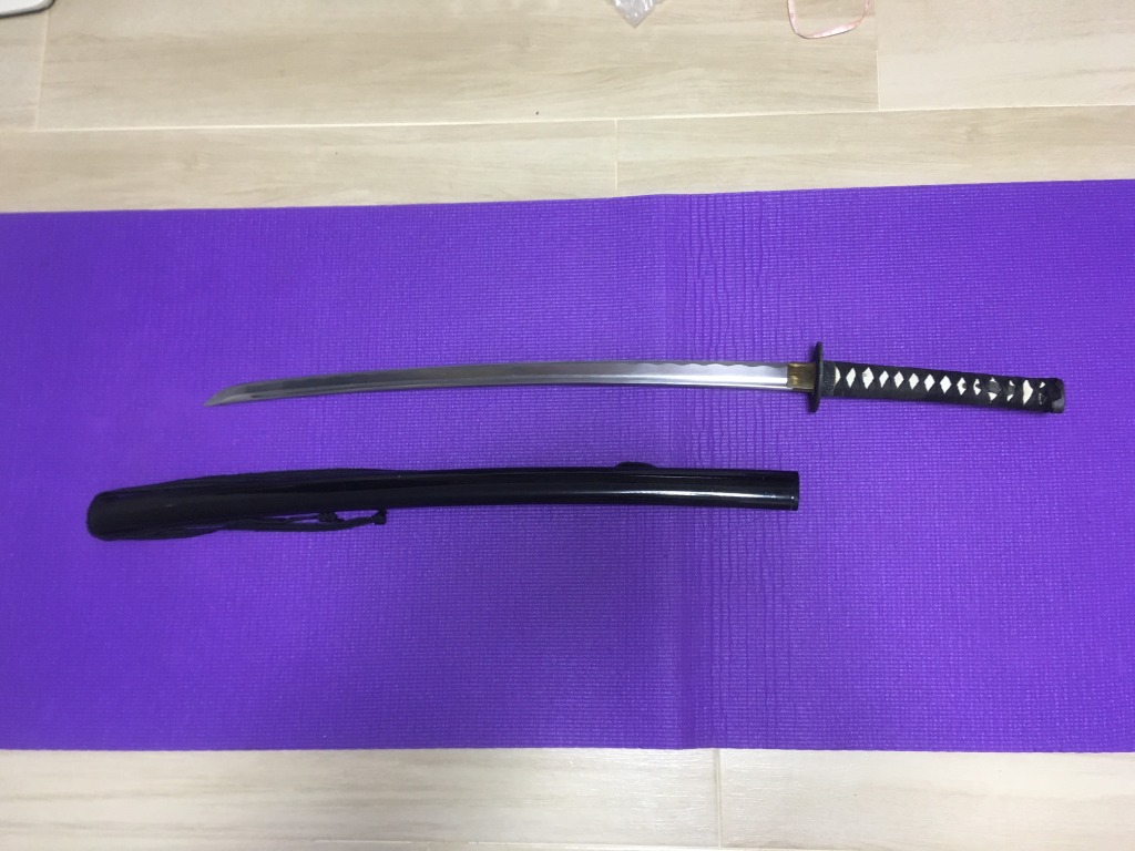 日本刀武士刀龍泉居合刀練習刀黑真刀非道具, 興趣及遊戲, 手作＆自家 