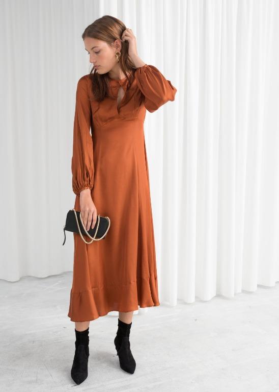 other stories orange dress