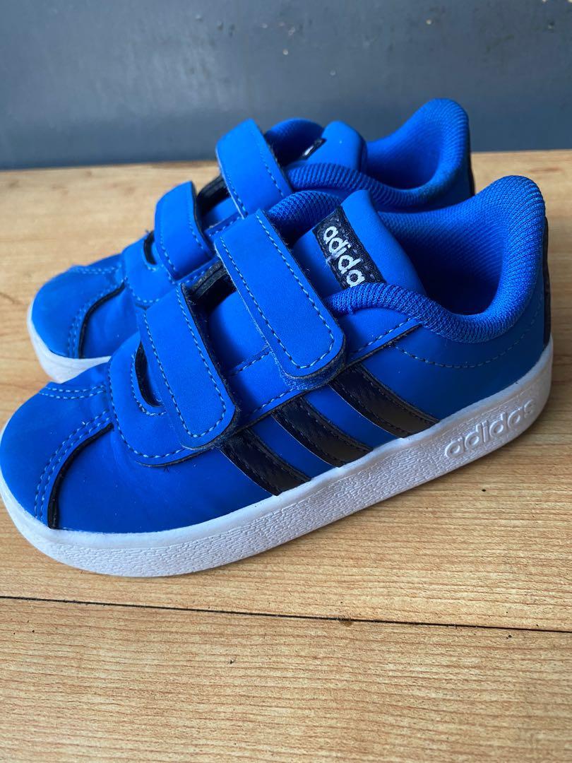 blue adidas kids shoes