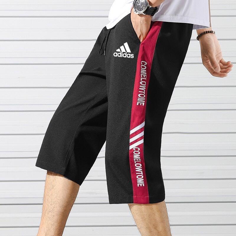 Adidas men s shorts 2020 new trend casual pants men s Korean loose fashion Adidas casual Capris