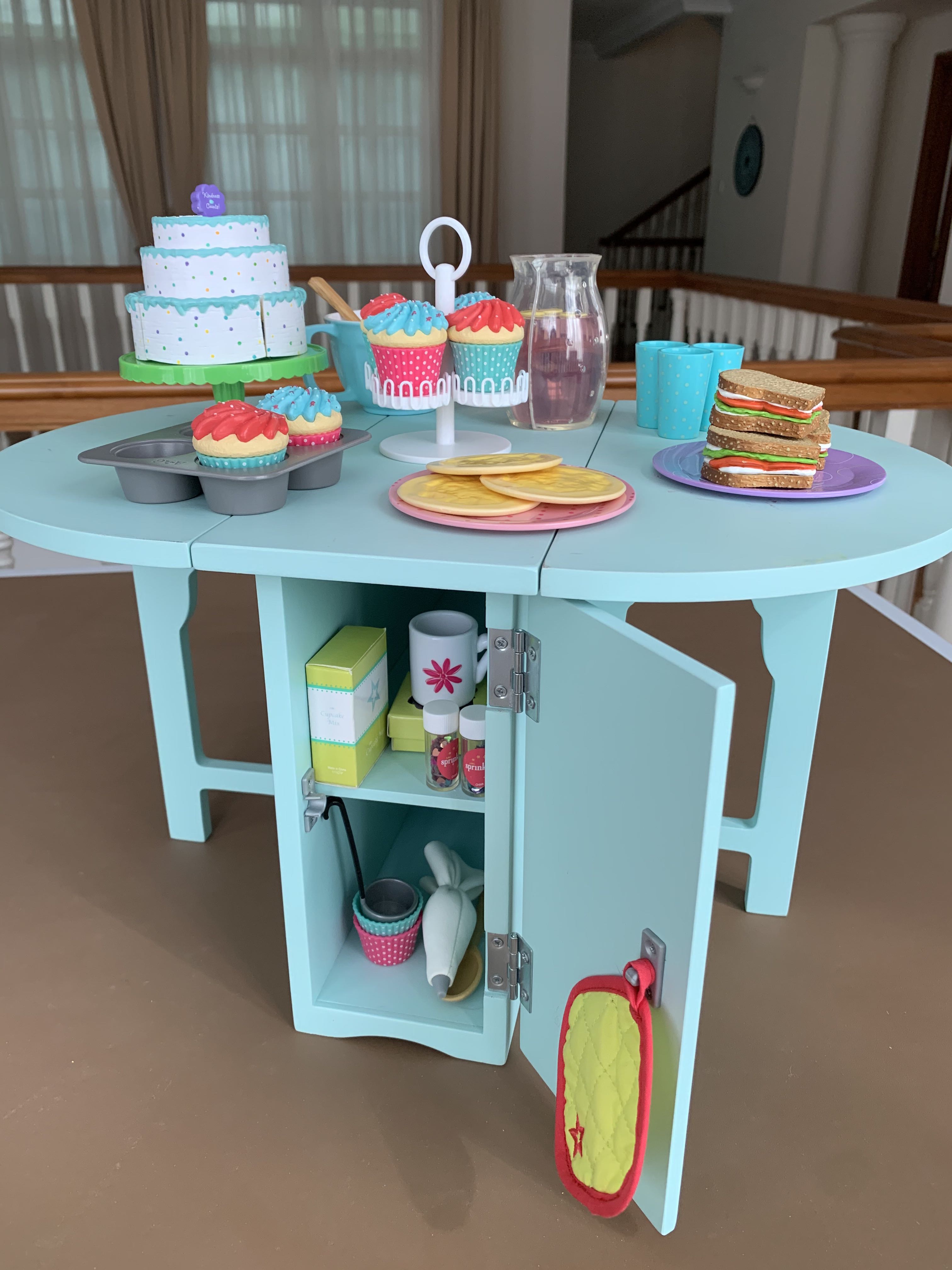 American Girl Doll Baking Table and Treats Babies Kids Baby