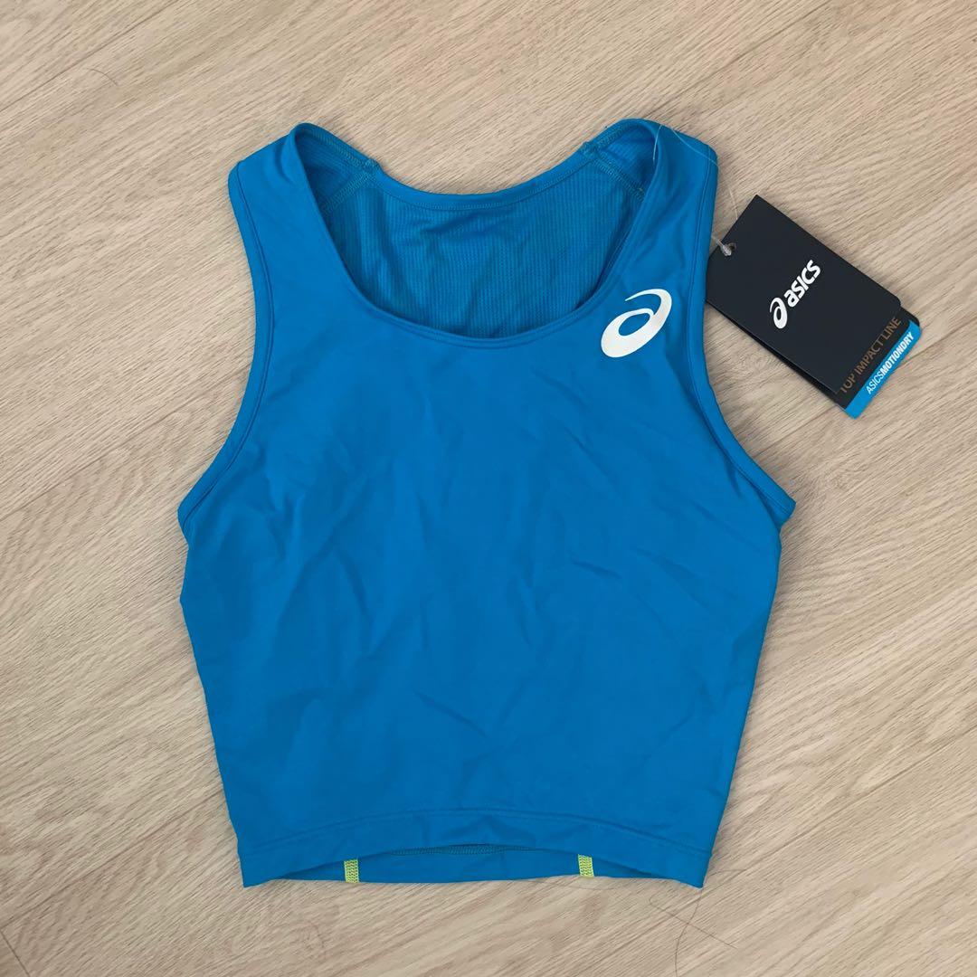 Asics Diva Blue Crop Top Sports Sports Apparel On Carousell