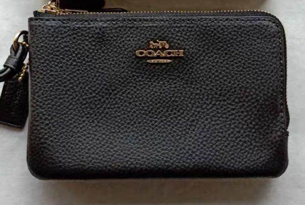 Authentic coach 87590 women double zip wristlets