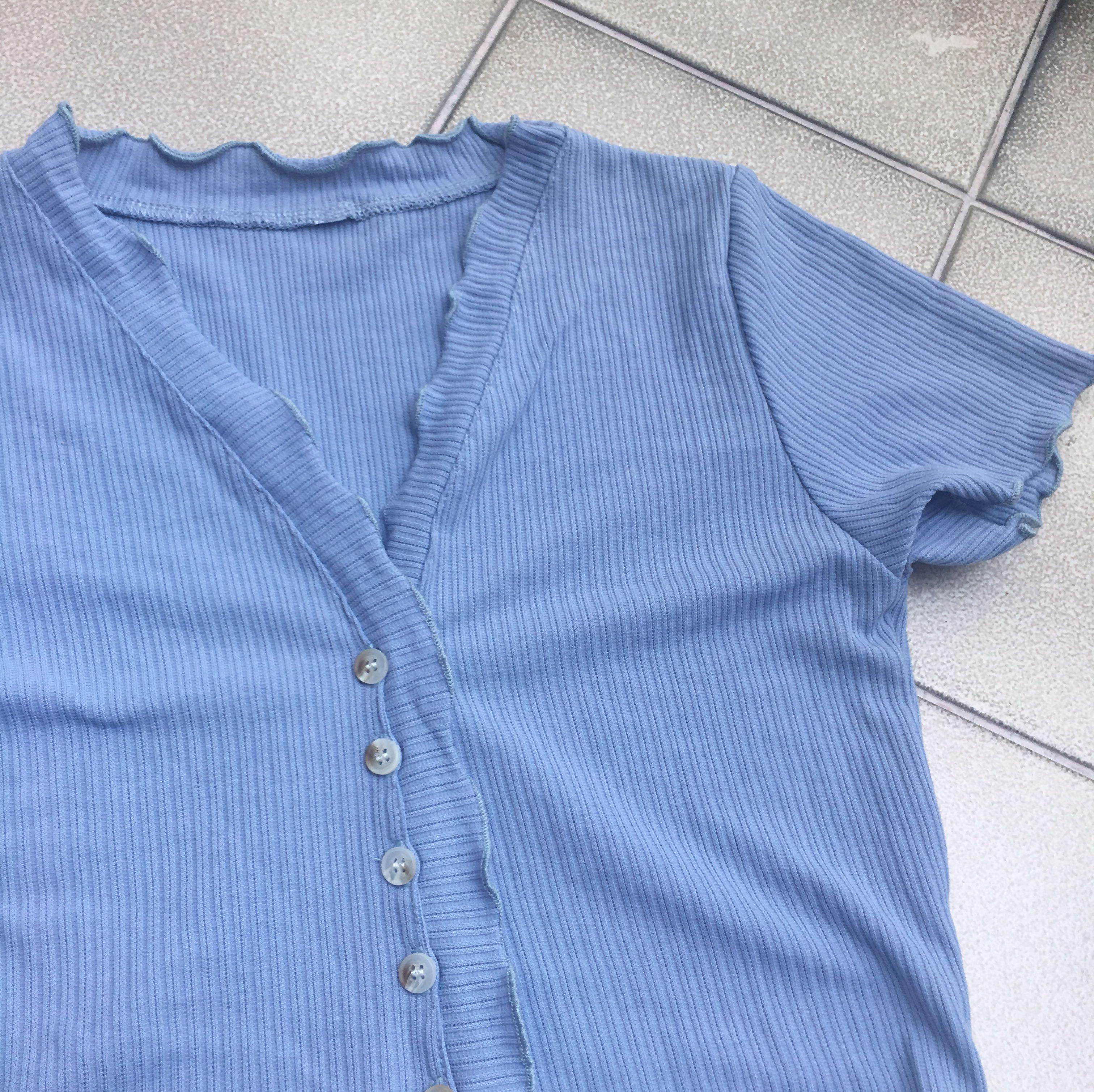 lettuce trim cardigan