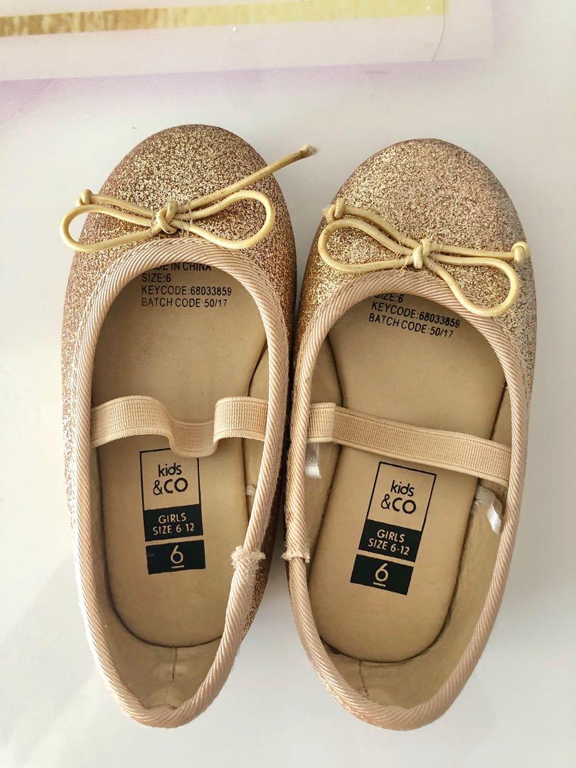 Girls gold shoes size cheap 2