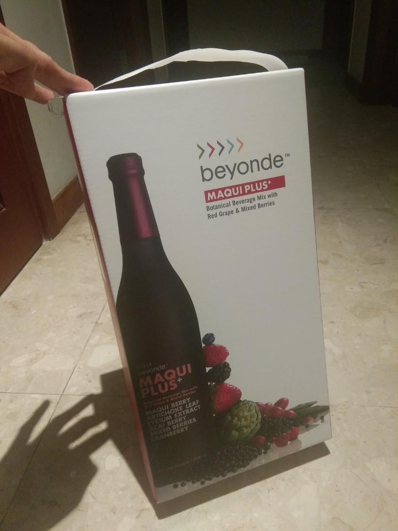 Beyonde Maqui plus + (Category: Health Food, Drinks & Tonics) located in Singapore. Submitted by sebastianng2299 (Listing ID 1019487578, Image 2). Description: Health supplement juice latest expiry: 10 May 2021 6 bottle bundle $455 (free delivery) 2 bottle $162 (self collection or delivery charge).