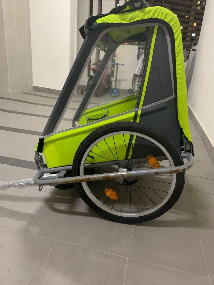 Bike trailer for kids (up to 2) decathlon btwin, Sports Equipment