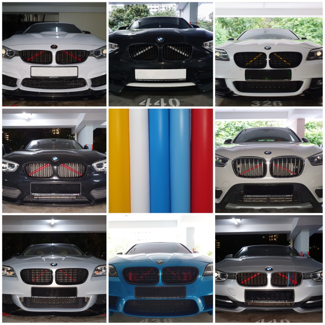 Bmw Wrap Specialist V Brace Grill Bar Vinyl Wrap 116i 118i 120i 135i 316i 318i 320i 328i 335i 520i 523i 525i 528i 535i F10 F20 F30 F48 F45 F46 Car Accessories Accessories