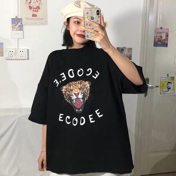 tiger oversized graphic tee